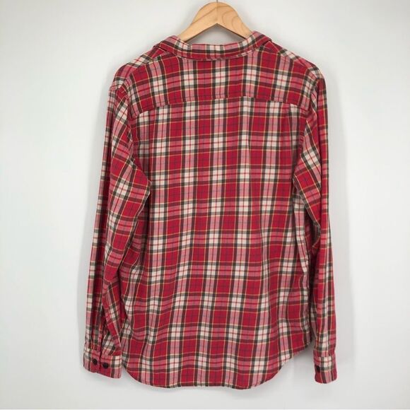 Denim & Supply Ralph Lauren Plaid Button Front Shirt Red Mens Medium - Picture 6 of 7